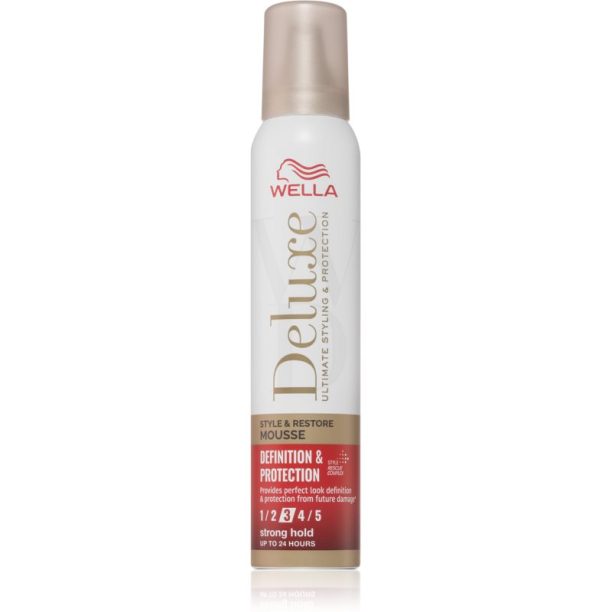 Wella Deluxe Definition & Protection пяна втвърдител за фиксиране и оформяне 200 мл.