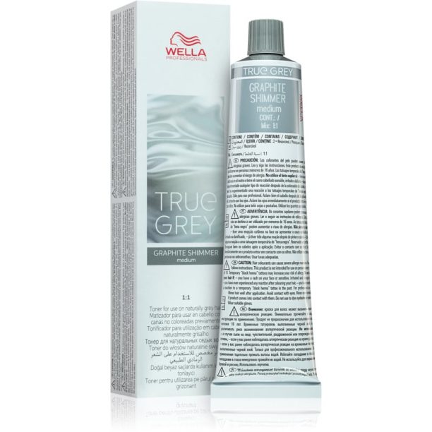 Wella Professionals True Gray тониращ крем за сива коса Graphite Shimmer Medium 60 мл.