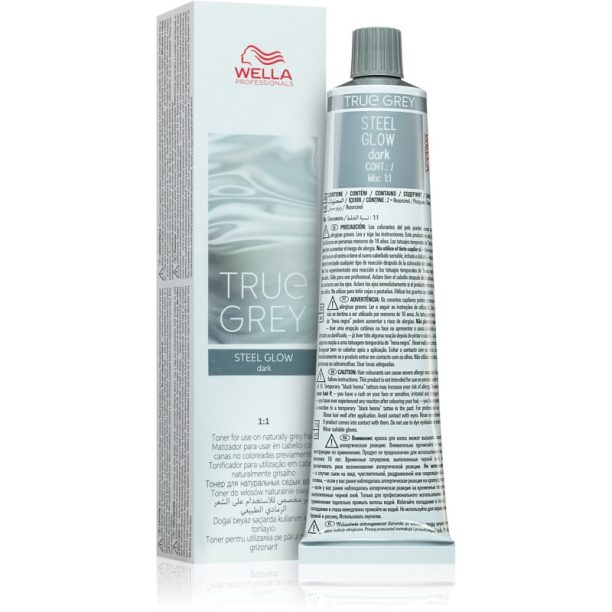 Wella Professionals True Gray тониращ крем за сива коса Steel Glow Dark 60 мл.