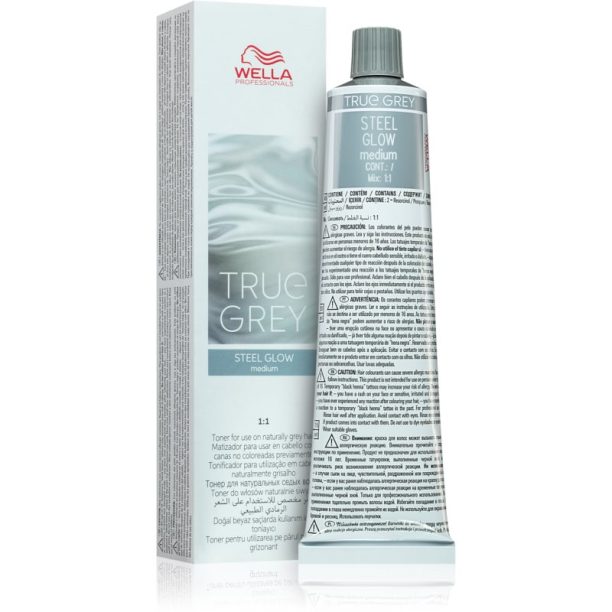 Wella Professionals True Gray тониращ крем за сива коса Steel Glow Medium 60 мл.