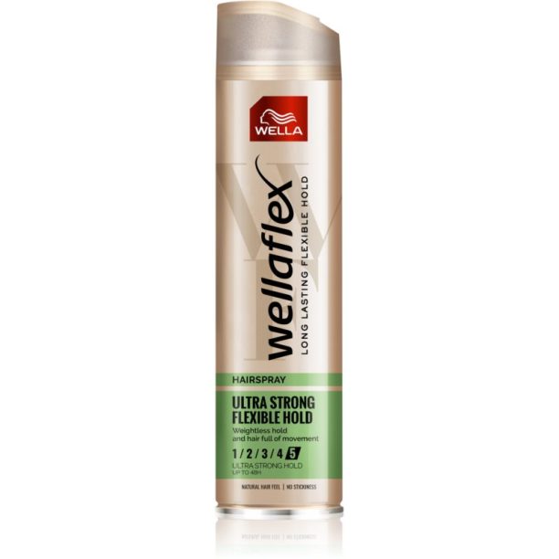 Wella Wellaflex Flexible Ultra Strong лак за коса с екстра силна фиксация 250 мл.