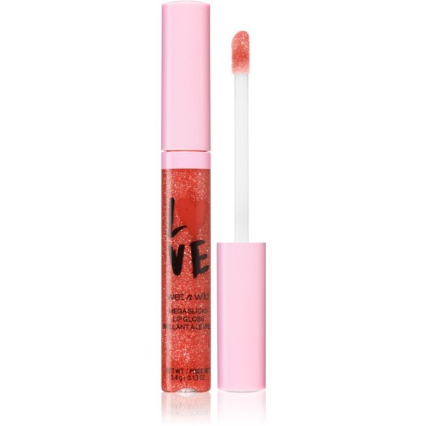 Wet n Wild Love Edition Mega Slick дълготраен гланц за устни с блясък цвят 01 Crushed Grapes 5