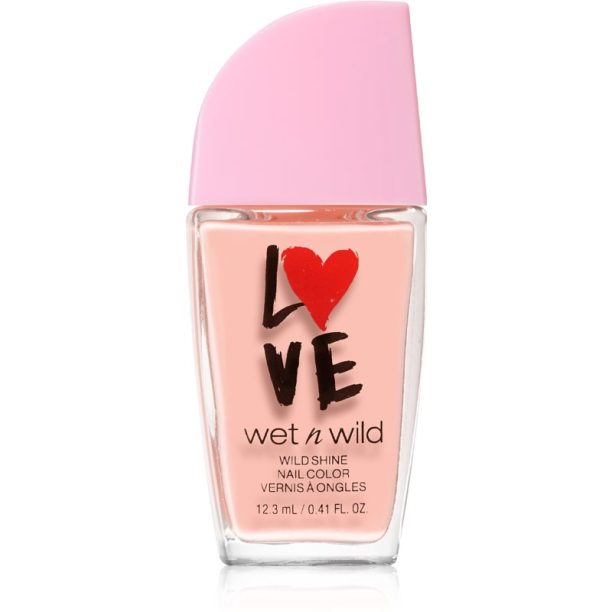 Wet n Wild Love Edition Wild Shine непрозрачен лак за нокти цвят Tickled Pink 12