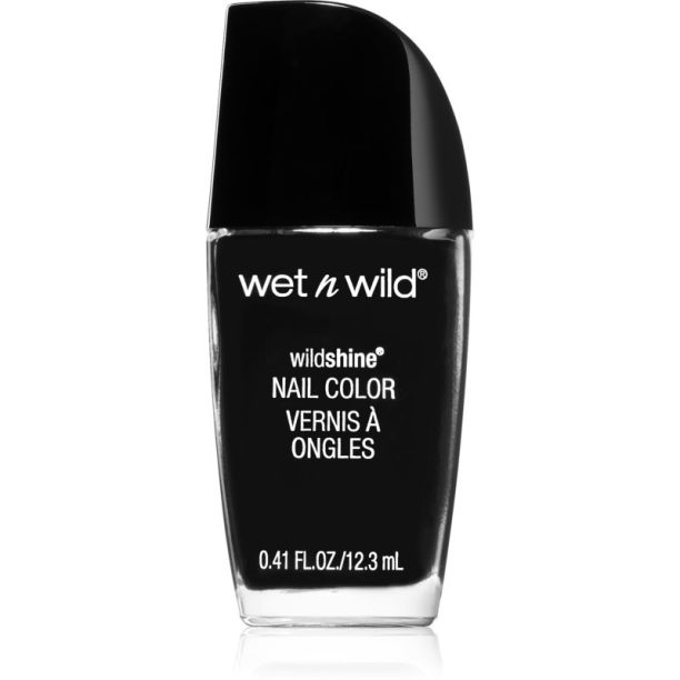 Wet n Wild Wild Shine непрозрачен лак за нокти цвят Black Creme 12.3 мл.