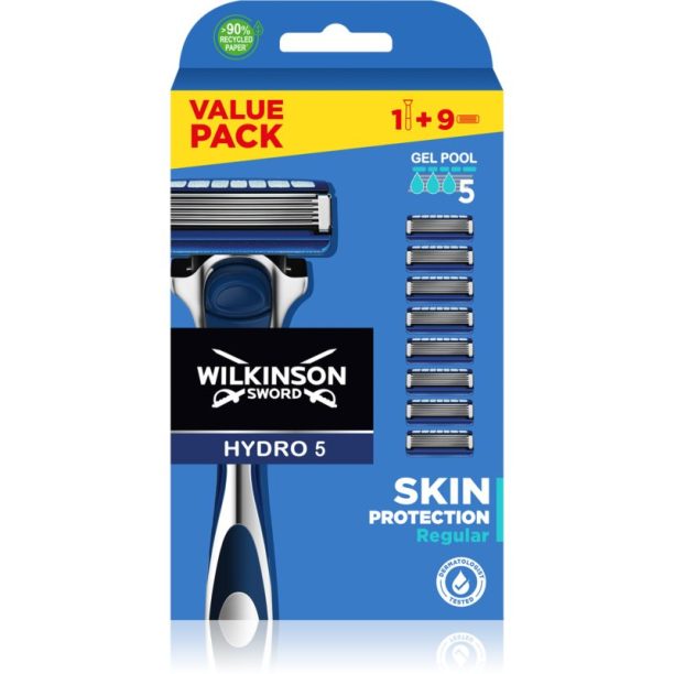 Wilkinson Sword Hydro5 Skin Protection Regular самобръсначка + резервни остриета