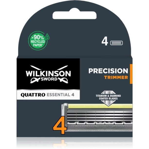 Wilkinson Sword Quattro Titanium Precision Резервни остриета 4 бр.