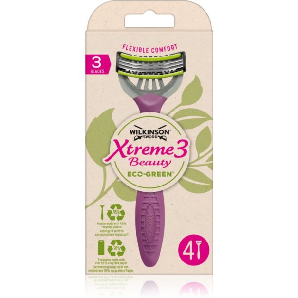 Wilkinson Sword Xtreme 3 Beauty Eco Green самобръсначка за еднократна употреба 4 бр.