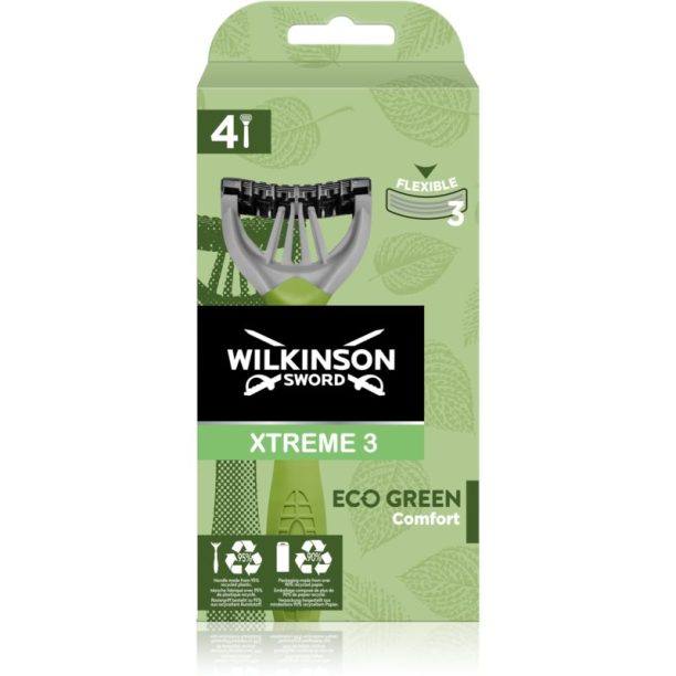 Wilkinson Sword Xtreme 3 Eco Green самобръсначки за еднократна употреба за мъже 4 бр.