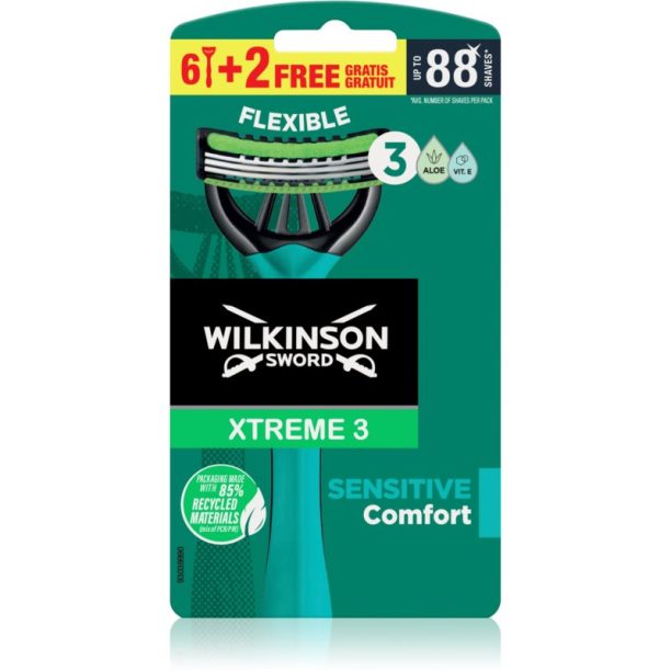 Wilkinson Sword Xtreme 3 Sensitive Comfort самобръсначки за еднократна употреба за мъже 8 бр.