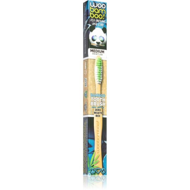 Woobamboo Eco Toothbrush Medium бамбукова четка за зъби медиум 1 бр.