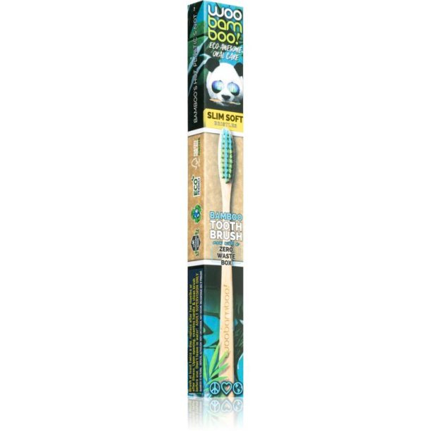 Woobamboo Eco Toothbrush Slim Soft бамбукова четка за зъби Slim Soft 1 бр.