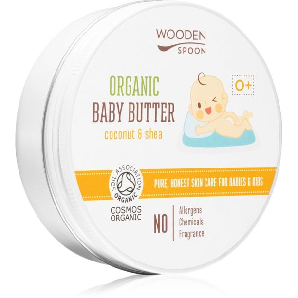 WoodenSpoon Organic Coconut & Shea масло за тяло за деца от раждането им 100 мл. на ниска цена