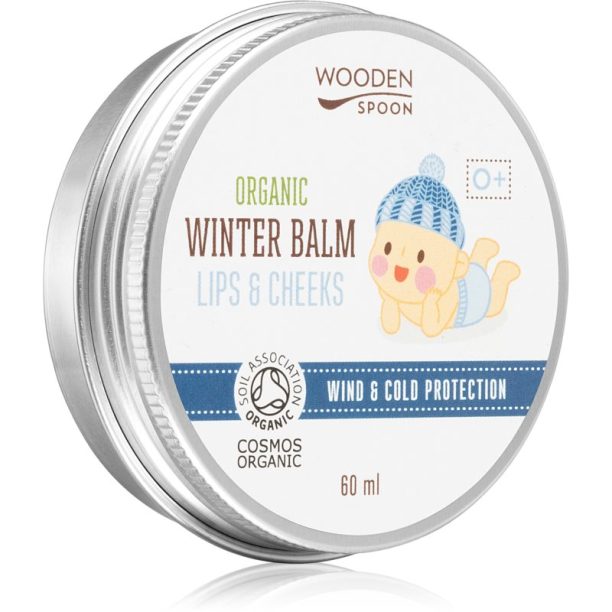 WoodenSpoon Organic Wind & Cold Protection защитен крем за лице и балсам за устни 2 в 1 за деца 60 мл.