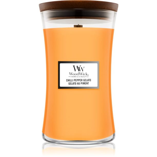 Woodwick Chilli Pepper Gelato ароматна свещ с дървен фитил 609