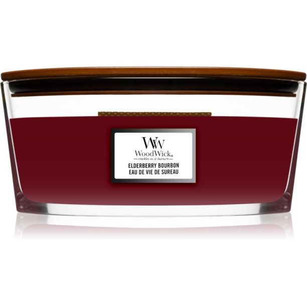 Woodwick Elderberry Bourbon ароматна свещ 453