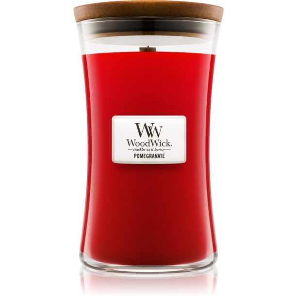 Woodwick Pomegranate ароматна свещ с дървен фитил 609