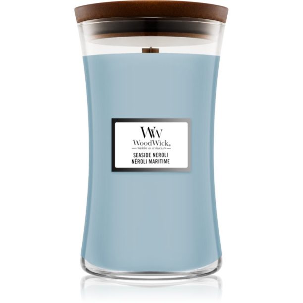 Woodwick Seaside Neroli ароматна свещ с дървен фитил 609