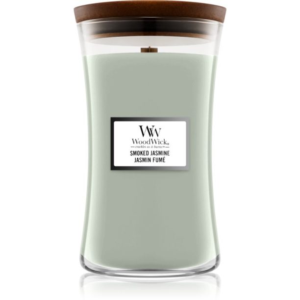 Woodwick Smoked Jasmine ароматна свещ с дървен фитил 609