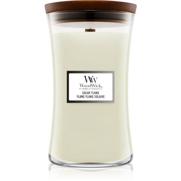 Woodwick Solar Ylang ароматна свещ с дървен фитил 609