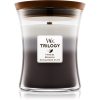 Woodwick Trilogy Warm Woods ароматна свещ с дървен фитил 275 гр.