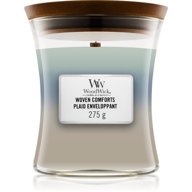 Woodwick Trilogy Woven Comforts ароматна свещ с дървен фитил 275 гр.