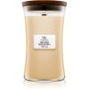 Woodwick Vanilla Bean ароматна свещ с дървен фитил 609