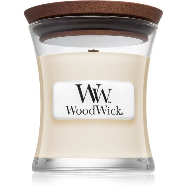 Woodwick White Tea & Jasmine ароматна свещ с дървен фитил 85 гр.