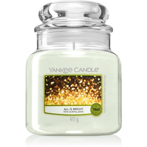 Yankee Candle All is Bright ароматна свещ  Classic средна 411 гр.