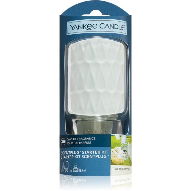 Yankee Candle Clean Cotton електрически дифузер + резервен пълнител