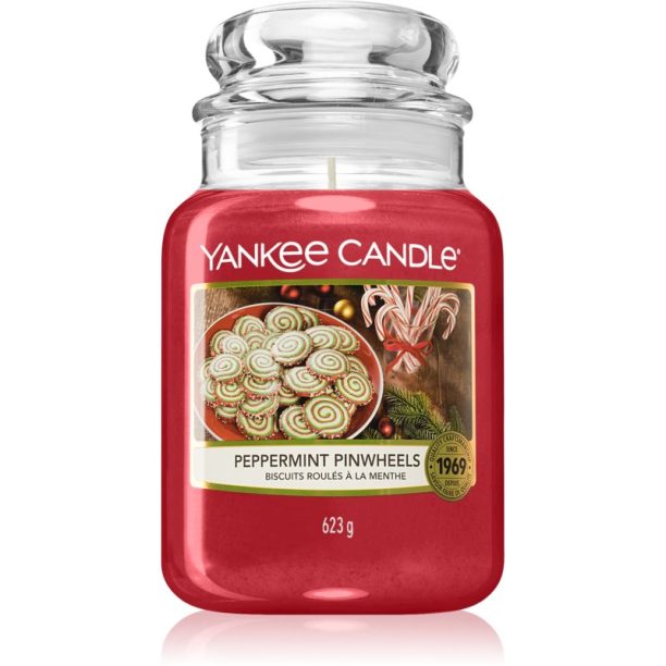 Yankee Candle Peppermint Pinwheels ароматна свещ 623 гр.