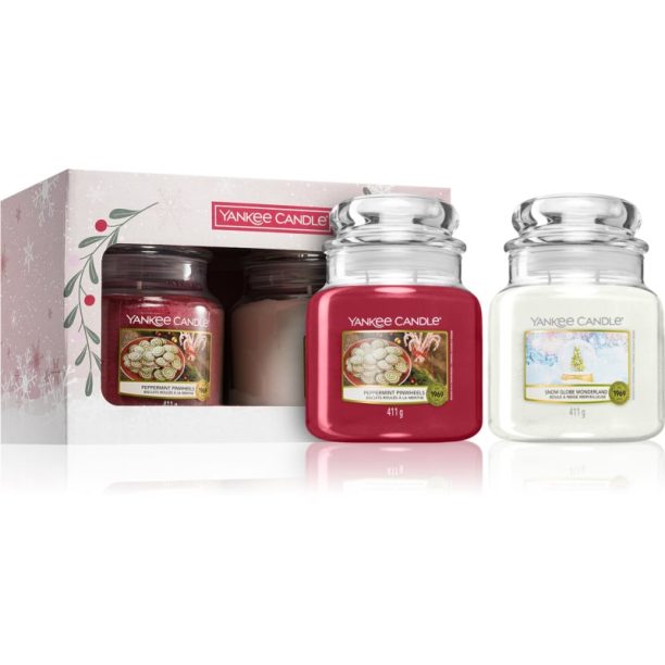 Yankee Candle Snow Globe Wonderland 2 Medium Candle подаръчен комплект