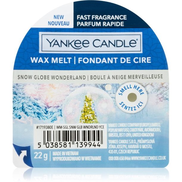 Yankee Candle Snow Globe Wonderland Wax Melt восък за арома-лампа 22 гр.