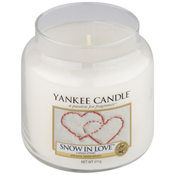 Yankee Candle Snow in Love ароматна свещ Classic средна 411 гр. на ниска цена