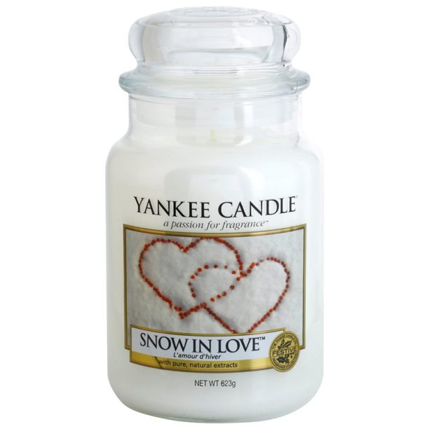 Yankee Candle Snow in Love ароматна свещ Classic средна 623 гр.