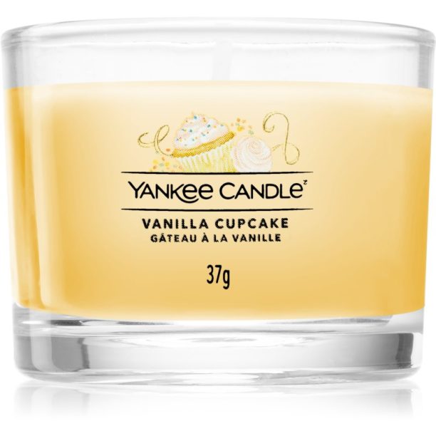 Yankee Candle Vanilla Cupcake вотивна свещ glass 37 гр.