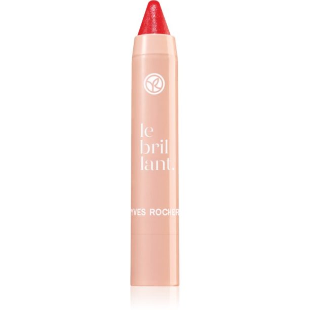 Yves Rocher Le Brillant овлажняващо червило с молив цвят 04 Rouge Pivoin 2.2 гр.