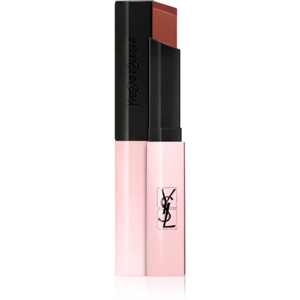 Yves Saint Laurent Rouge Pur Couture The Slim Glow Matte матиращо хидратиращо червило с блясък цвят 212 Equivocal Brown 2 гр. на ниска цена