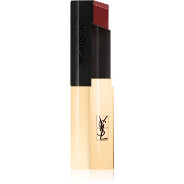 Yves Saint Laurent Rouge Pur Couture The Slim тънко матиращо червило с кожен ефект цвят 1966 Rouge Libre 2