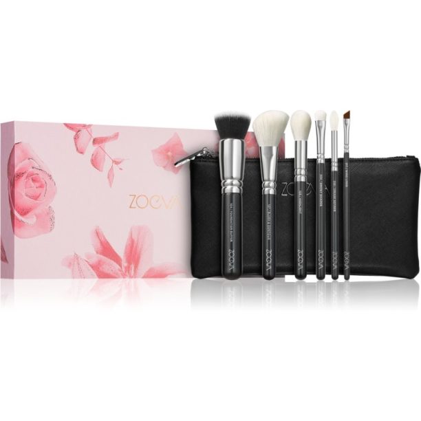 ZOEVA The Essential Brush Set Комплект четки с чантичка 6 бр. на ниска цена