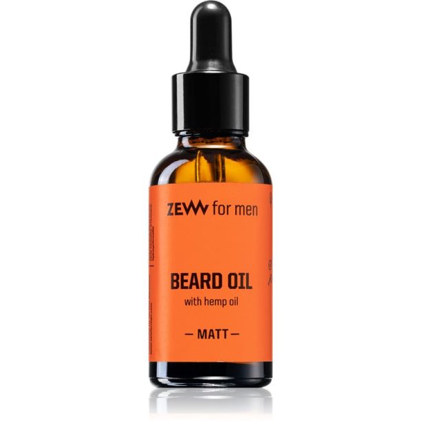 Zew For Men Beard Oil with Hemp Oil олио за брада с конопено масло Matt 30 мл. на ниска цена