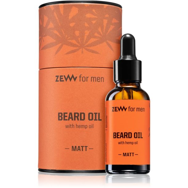 Zew For Men Beard Oil with Hemp Oil олио за брада с конопено масло Matt 30 мл.