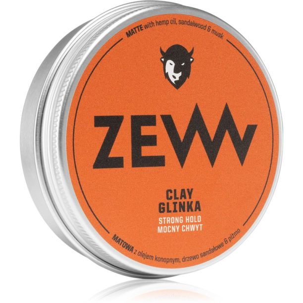 Zew For Men Hemp Matte Clay стилизиращ клей за коса с конопено масло 100 мл.