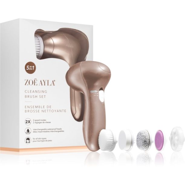 Zoë Ayla Electric Facial Cleansing Set уред за почистване на лице 5 в 1 на ниска цена