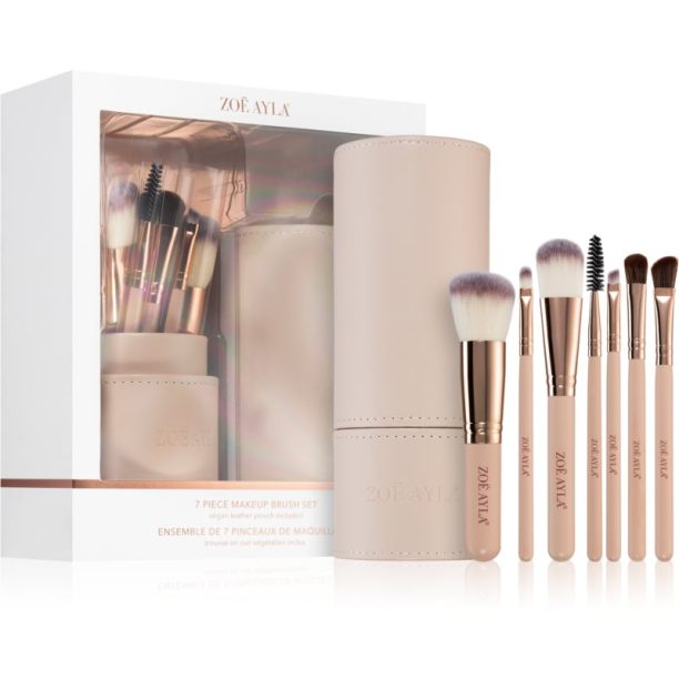 Zoë Ayla Makeup Brush Set 7 Piece комплкет четки с калъф