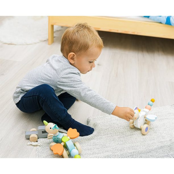 Zopa Wooden Pull Toy люлееща се играчка от дърво Unicorn 1 бр. на ниска цена