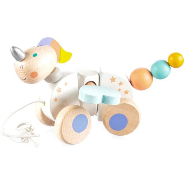 Zopa Wooden Pull Toy люлееща се играчка от дърво Unicorn 1 бр.