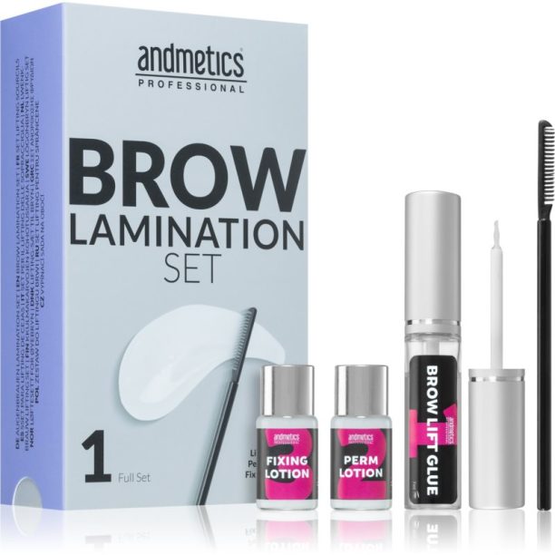 andmetics Professional Brow Lamination Set комплект за вежди за фиксиране и оформяне на ниска цена