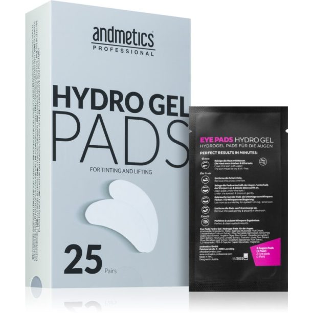 andmetics Professional Hydro Gel Pads хидратиращи гел-възглавнички за околоочната област 25 бр. на ниска цена