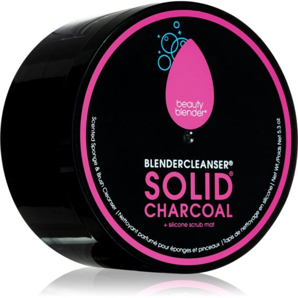 beautyblender® Blendercleanser Solid Charcoal Твърдо почистващо средство за гъби и четки за грим 145 гр.