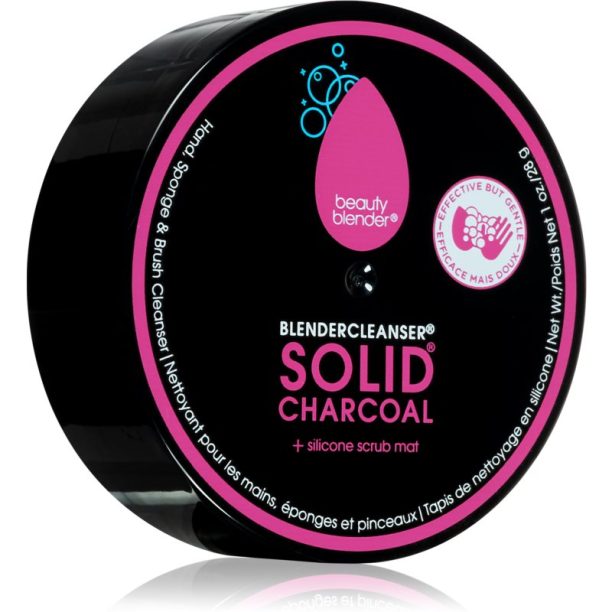 beautyblender® Blendercleanser Solid Charcoal Твърдо почистващо средство за гъби и четки за грим 28 гр.